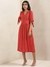 Red Quint Yarn-Dyed Cotton Dress