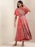 Red Meriyum Cotton Kaftan Dress
