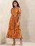 Rust Maharaja Crepe Dress