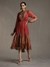 Red & Beige Kailashan Dress
