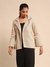 Beige Urban Elysian Cotton Structured Jacket