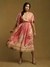Pink Jharoka Cotton Kaftan Dress