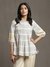 White Whimsical Heritage Cotton Kurti