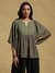 Green Ethereal Yarn-Dyed Cotton Kurti