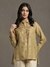 Green Whimsical Heritage Chanderi Kurti