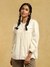 Off White Taxidermy Solid Cotton Kurti