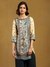 Offwhite & Blue Fab Kurti