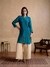 Royal Blue & Turquoise Flowret Kurta