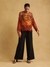 Rust Pop Art Peasant Top