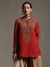 Red Pestelle Crepe Kurti