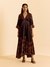 Black Amelia Print Long Dress