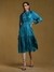 Teal Cristal Satin Dress