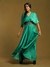 Green Streak Solid Kaftan Dress