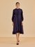 Navy Stitch Long Dress