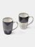 Gray & Blue Ikat Mug (Set Of 2)
