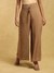 Brown Baadal Cotton Wide-Leg Pants