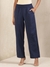 Navy Quint Cotton Wide-Leg Pants