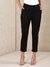Black Modern Minimalist Cotton Tapered Pants