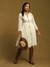 Off White Kora Cotton Knee-Length Dress