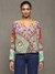 Multi-Color Kazak Crepe Top
