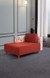 neudot Hailey Duet Fabric 1 Seater Right Aligned Lounger | L Shape | RHS | Comfortable Sofa Dual Color | Living Room | Bed Room | Rusty Cider Orange Colour