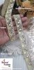 Glimmering Gota and Mirror Embroidered Yellow Organza Lace ellow