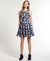 HIGH NECK SCUBA PRINT DRESS