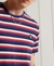 ORGANIC COTTON COLLEGIATE APPLIQUE STRIPE T-SHIRT