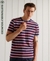 ORGANIC COTTON COLLEGIATE APPLIQUE STRIPE T-SHIRT
