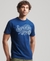 VINTAGE SCRIPT INDIGO WORKWEAR T-SHIRT
