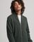 ORGANIC COTTON VINTAGE LOGO ZIP TRACK TOP