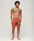 RECYCLED HAWAIIAN PRINT 17" SWIM SHORTS