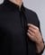 SATIN L/S CONCEALED SHIRT