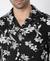 OPEN COLLAR PRINT LINEN S/S SHIRT