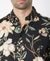 OPEN COLLAR PRINT LINEN S/S SHIRT