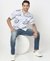 OPEN COLLAR PRINT LINEN S/S SHIRT