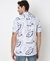 OPEN COLLAR PRINT LINEN S/S SHIRT