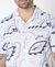 OPEN COLLAR PRINT LINEN S/S SHIRT