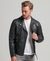 LEATHER BIKER JACKET