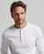 ORGANIC COTTON VINTAGE LOGO EMBROIDERED HENLEY TOP