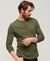 ORGANIC COTTON VINTAGE LOGO EMBROIDERED HENLEY TOP