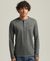 ORGANIC COTTON VINTAGE LOGO EMBROIDERED HENLEY TOP