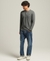 ORGANIC COTTON VINTAGE LOGO EMBROIDERED HENLEY TOP