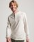 ORGANIC COTTON VINTAGE LOGO EMBROIDERED HENLEY TOP