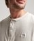 ORGANIC COTTON VINTAGE LOGO EMBROIDERED HENLEY TOP