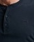 ORGANIC COTTON VINTAGE LOGO EMBROIDERED HENLEY TOP