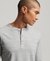 ORGANIC COTTON VINTAGE LOGO EMBROIDERED HENLEY TOP