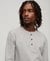 RELAXED FIT WAFFLE COTTON HENLEY TOP