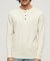 RELAXED FIT WAFFLE COTTON HENLEY TOP