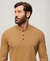 RELAXED FIT WAFFLE COTTON HENLEY TOP